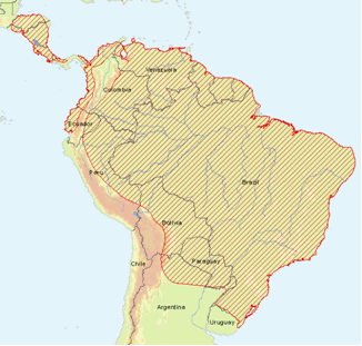 Distribution map of Tamanduá