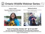 WCS Canada scientist presentations for the Ontario Wildlife Webinar Series